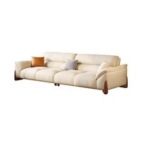 2026 Neues Stoffsofa, Modernes Minimalistisches Retro-Creme-Stil Ledersofa für Kleine Wohnzimmer