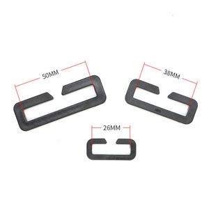 Plastic Webbing <b>Adjustment</b> Buckles E006 Black <b>Square</b> Notched For Backpack Straps Bag Accessories Fasteners - Product Image 3