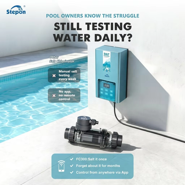 STEPON Manufacturer WiFi APP Control OEM ODM Electrolyseur Au Sel Clorador Salino De Sal Swimming Pool Filter Salt Chlorinator