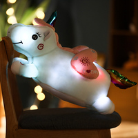 Peluche licorne lumineuse à LED personnalisable en gros avec rembourrage en coton PP