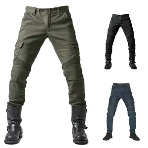 Sivi người đàn ông xe máy denim quần kevlaring hip bảo vệ quần độn cho xe máy