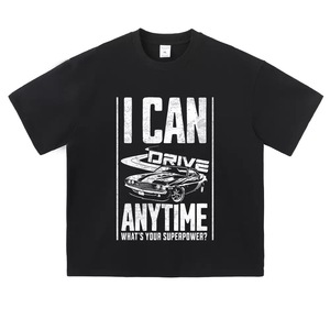 Camiseta 'I Can Drive Anytime' con Gráfico de <span class=keywords><strong>Mustang</strong></span> Vintage, de Algodón Blanco, Estilo Oversize, para Streetwear - Product Image 5