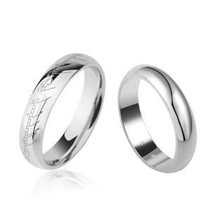 Bagues de fiançailles simples en argent pur 925 pour femmes et hommes, bijoux fins personnalisés - Product Image 6