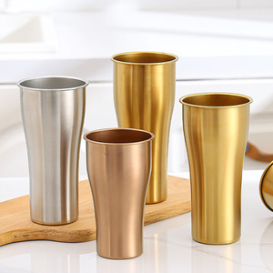 Tazze coreane da birra da campeggio all'aperto monostrato in acciaio inossidabile tazze da <span class=keywords><strong>bar</strong></span> ad acqua di grande capacità per arricciare tazza di tè al latte tazze da caffè - Product Image 1