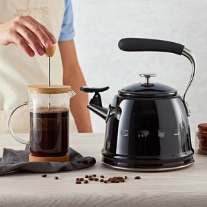 Bouilloire électrique sifflante en acier inoxydable 304 de style italien, 2,3 L, rétro - Product Image 6