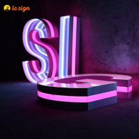 Logo d'image personnalisé d'entreprise texte Led Infinity miroir lettre cadre personnalisé Cool Infinite Led Tunnel lampe enseigne au néon