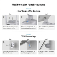 Caméra solaire AW30 3MP avec WIFI, batterie 8000mAh, détection humaine, caméra sans fil, audio bidirectionnel, vision nocturne, étanche
