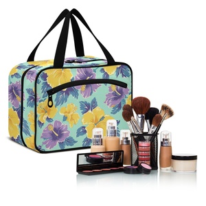 Hawaiian Custom Floral Print Travel <b>Storage</b> Bag <b>Toiletry</b> Organize Waterproof Cosmetic Bag Portable Women Makeup <b>Toiletry</b> Bag - Product Image 5