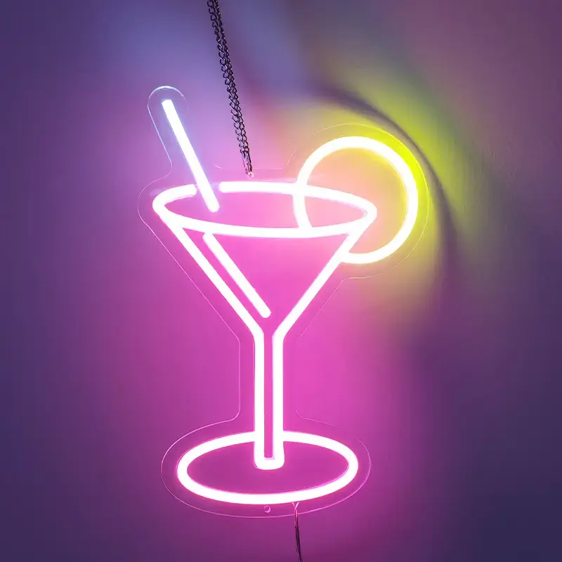 LED Neon yazı tahtası gece kulübü şampanya Hennessy şarap dijital şişe sunum standı işareti sergileme rafı reklam panoları