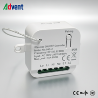 Controlador de Iluminación LED Inalámbrico de 1 Canal y 1 Vía con Función de Atenuación, 240V, Soluciones de Interruptor de Pared para Proyectos de Ingeniería a Gran Escala