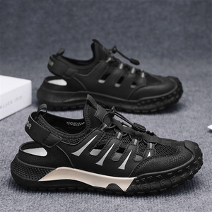 Nouvelles sandales décontractées pour hommes en maille respirante, style été - Semelle souple, sport et loisirs - Product Image 2