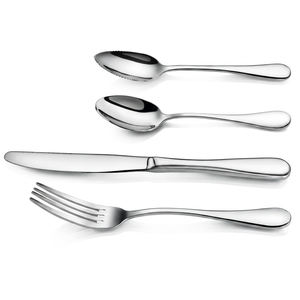 Couverts en acier inoxydable 18/8, finition miroir, haute qualité, durables, écologiques, compatibles lave-vaisselle, pour usage domestique et en restaurant - Product Image 1