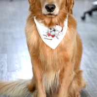 Bandana en toile blanche lavable Double face pour chien, Logo personnalisé, écharpe triangulaire, unie, Double face, pour animal de compagnie, g