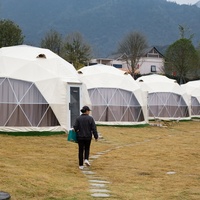 Tente de maison en dôme géodésique, transparente, transparente, pour hôtel Igloo Glamping