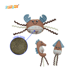 Famipet Manufacturer Custom New Ocean Animal Design Kitten Toy Soft Stuffed Plush Pet <strong>Cat</strong> Toy Set with <strong>Catnip</strong> - Product Image 3