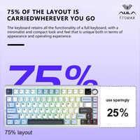 AULA F75 MAX Nuova Tastiera Meccanica da Gaming 75% Hot Swap 3 Modalità RGB Retroilluminata PBT Wireless 5.1 Programmabile per Desktop