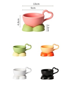 Commercio all'ingrosso colorato 160ml piccola tazza di ceramica Set-allegro Design carino per bambini colazione, latte, caffè e bevande da Dessert - Product Image 5