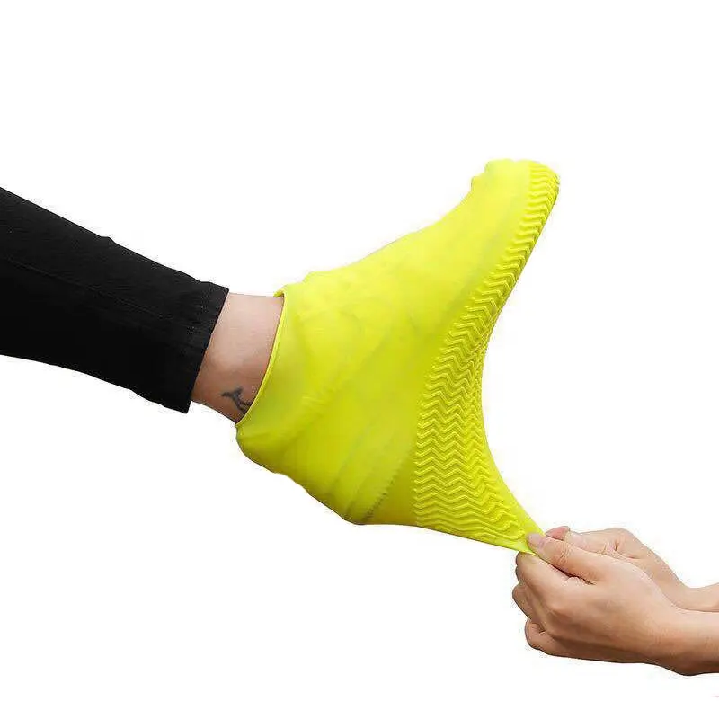 Amazon Hot Sale biologisch abbaubare Schuh abdeckung Wasserdichte wieder verwendbare rutsch feste Stiefels chutz abdeckungen Gummis ilikon schuhe Regenschutz
