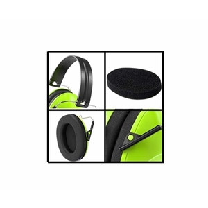 Cuffie con cancellazione del rumore 27 Nrr regolabili pieghevoli verdi - Product Image 2