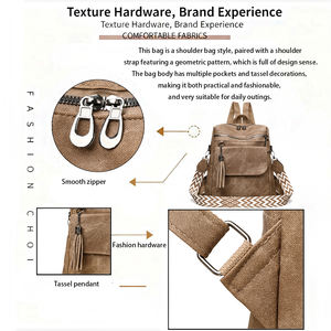 Nuova moda diretta da <span class=keywords><strong>donna</strong></span> impermeabile 20-35L zaino a tracolla morbida <span class=keywords><strong>pelle</strong></span> fodera in poliestere a doppio uso Casual borsa - Product Image 2