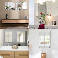 Self Adhesive Acrylic Mirror Sticker Adhesive Craft Mirrors Shatterproof Sheet 2MM Thick Mirror Frameless
