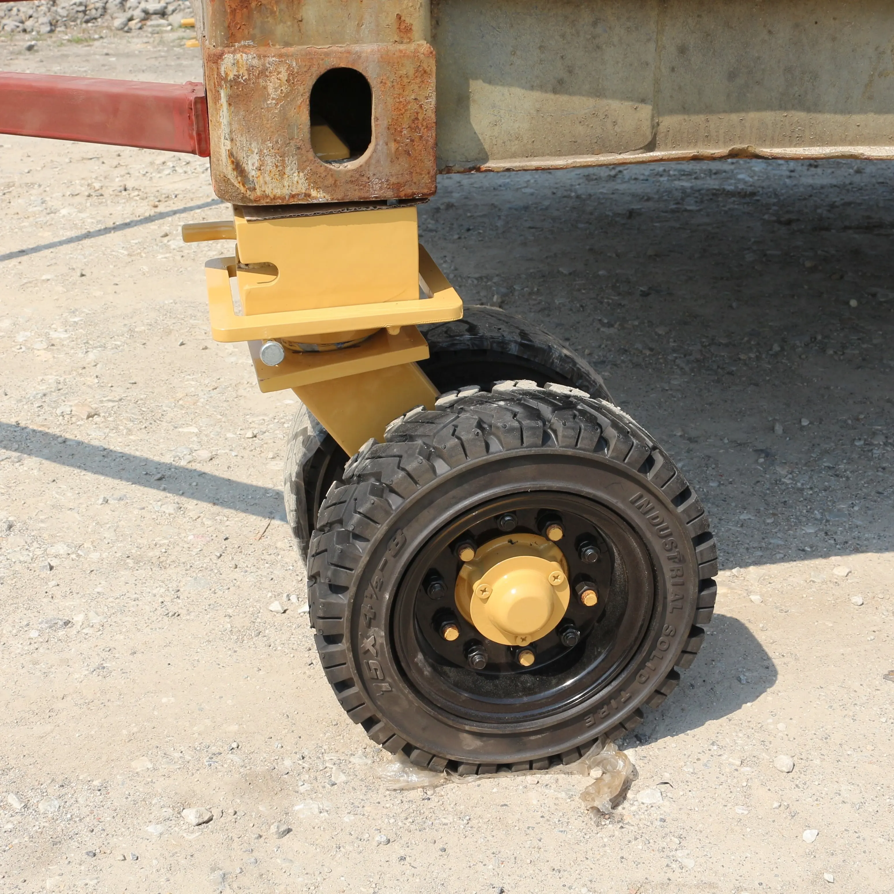 SS rubber tire ISO shipping container castor wheels
