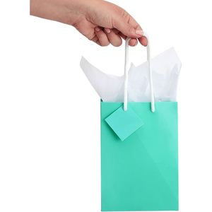 Small Party Gift Bag with Handle <b>Tissue</b> Paper for Christmas Birthday <b>Wedding</b> and Party Celebrations Thanksgiving Multi Paper Bag - Product Image 4