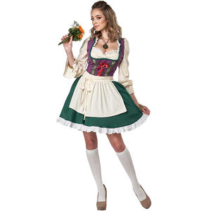 Bavarian Beer Maid Oktoberfest Dirndl German <span class=keywords><strong>Heidi</strong></span> Gretchen Disfraz de mujer Ecoparty - Product Image 1