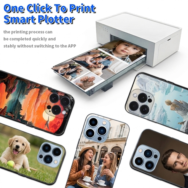 Custom Mobile Phone Back Skin Sticker Impresora De Hidrogel Dye Sublimation Wireless Mini Portable Photo Printer for DiY Cover
