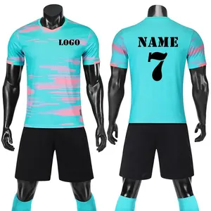 New Season Football Shirts Custom Low Price Club Team Soccer Jersey Uniform Blue Sports Training Jersey