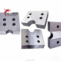 Lame de coupe de type encoche pour barres rondes, finition CNC sans bavures, lame supérieure et inférieure personnalisable pour machine de cisaillement de barres