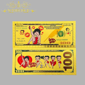 Золотая банкнота «Бетти Буп» (Аниме), 2026 год, с покрытием из 24-каратного золота, для коллекционирования - Product Image 2