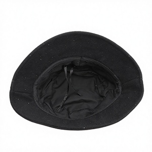 Chapeau Bob Femme en Feutre de Laine Pailleté, Style Automne <span class=keywords><strong>Hiver</strong></span>, Chaud, pour Pêche en Extérieur, Effet Amincissant, Protection Solaire Décontractée - Product Image 5