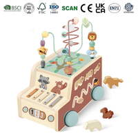 Guitare électrique en bois naturel pour enfants, instrument de musique de simulation, jouet rechargeable avec batterie, cadeau, planche d'activités avec lumière et son