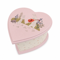 Boîte à musique en bois en forme de cœur personnalisée en gros, design lapin mignon, boîte de rangement pour bijoux, cadeau d'anniversaire pour enfants, décoration intérieure