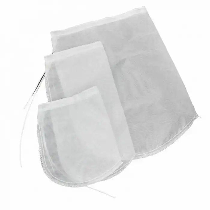 Сетчатые пакеты 37 микрон, 34 тканевые пакетики для сыра, фильтрующие носки, пищевой нейлоновый мешок для фильтров, гайка, фильтр для молока, носки, пластиковые кольца, нейлоновые носки