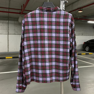 Camiseta Oversize con Hombros Caídos y Lavado Ácido al por Mayor, Camisa de Franela con Botones de Pedrería, Camiseta Térmica de Algodón Personalizada de Manga Larga - Product Image 2