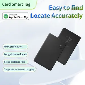 Thẻ thông minh Ví mỏng Tracker thẻ không dây có thể sạc lại tái sử dụng tracker làm việc với findmyitem Finder cho hành lý vật nuôi phím