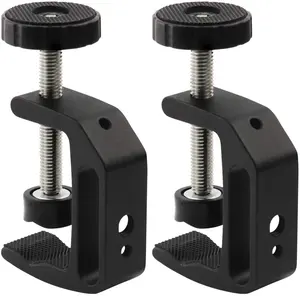 Pince en C universelle avec trou fileté 1/4 et 3/8 pour support de bureau, moniteur LCD, bureau, chariots, banc, table de travail - Product Image 1