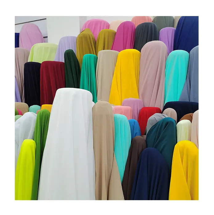 Fabrika fiyat katı boyalı akordeon pileler % 100% Polyester pilili şifon kumaş elbise için