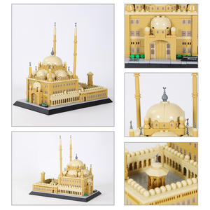 Wange 4229, modèle de blocs à assembler, Caire, Égypte, mosquée de Mahomet Ali, ensemble de blocs de construction éducatifs, collection de jouets en plastique - Product Image 5