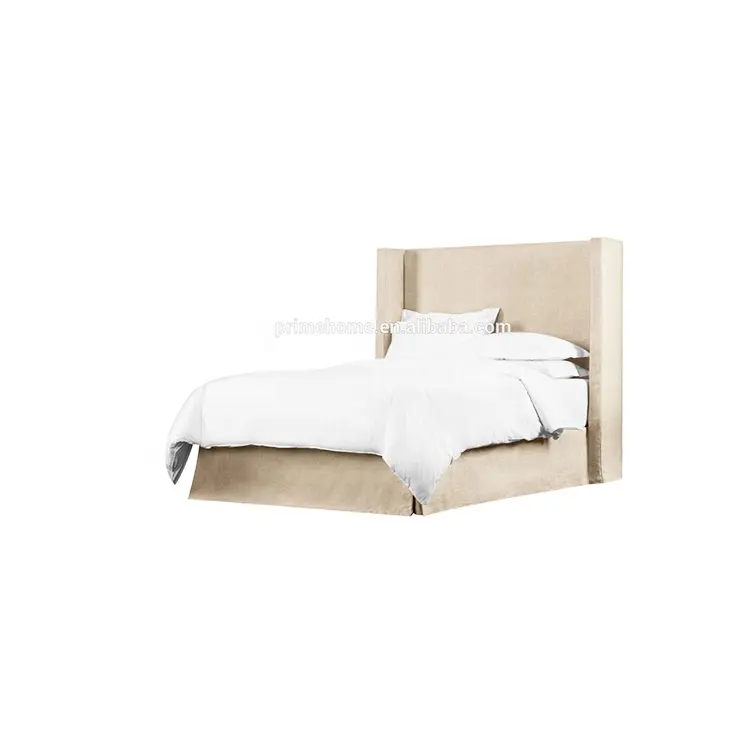 เตียงฝรั่งเศสสไตล์แฮมป์ตันคลาสสิก,เตียงควีนไซส์โครงไม้โบราณเตียงโซฟาโครงไม้