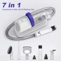 Aspirateur portable 7 en 1 pour toilettage des animaux, kit professionnel de nettoyage pour animaux pour la coupe des poils