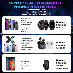 RGB Đệm Không Dây Sạc Chuột Pad Bề Mặt Cho Máy Tính Chơi Game Chuột Pad Gamer PC Phụ Kiện Chuột Chơi Game Pad Cho Văn Phòng - Product Image 6