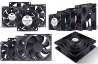 Ventilador Axial DC 8015 de 80x80x15mm, 5V 12V 24V, con Rodamiento de Bolas, Ventilador Industrial para Equipos Eléctricos