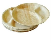 Assiettes divisées en feuilles de Areca durables |   Assiettes à dîner compartimentées compostables et écologiques pour les repas, les fêtes et la restauration