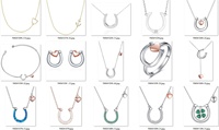 Guangzhou Usine de Bijoux Pendentif Fer à Cheval Collier en Argent Sterling Simple Double Cheval Étrier Lariat Collier Bijoux