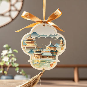 Pendentif d'aromathérapie sans flamme de style chinois personnalisé, ornement suspendu haut de gamme, parfum longue durée, créatif et solide - Product Image 5