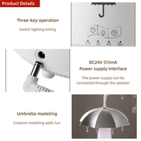 Humidificateurs d'aromathérapie en forme de parapluie, logo personnalisé, 300 ml, diffuseur d'arômes ultrasonique rotatif à gouttes d'eau avec télécommande
