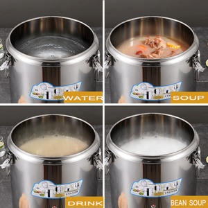 Prix direct usine – Marmite à soupe en acier inoxydable 304 avec couvercle, capacité 10L-100L, seau de restauration pour stockage de liquides chauds/froids – Vente en gros - Product Image 3